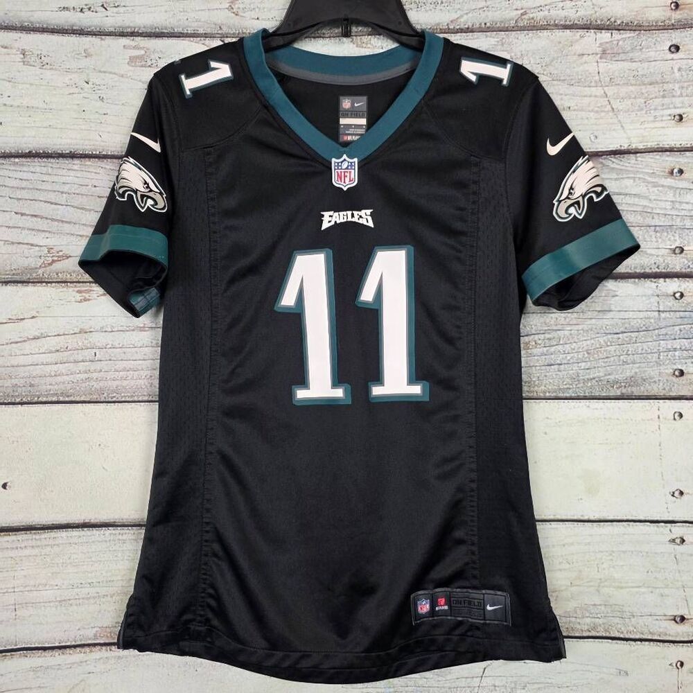 Nike Philadelphia Eagles #11 Black Teal Women’s Football Jersey